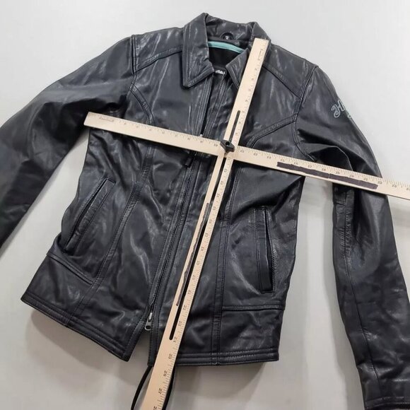 Harley Davidson Cascade Women's Leather Jacket Turquoise Tribal small tall EUC​ - Picture 10 of 10